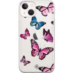 Roze Siliconen Casimoda iPhone 13 Mini hoesjes met motief van Vlinder Sustainable 