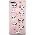 Witte Siliconen Casimoda iPhone 8 Plus hoesjes met motief van Panda 