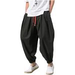 Regular Zwarte Polyester Stretch Yoga pants  in maat 4XL voor Heren 