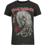 Iron Maiden T-shirt - Eddie Kills Again - S tot M - voor Mannen - antraciet