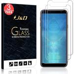 J&D Compatibel voor Samsung Galaxy J4 Plus/+/J4 Core Screenprotector, 3-Pack Gehard Glas Niet Volledige Dekking Clear Ballistisch Glas Schermbeschermer voor Galaxy J4+, Niet voor Galaxy J4 2018