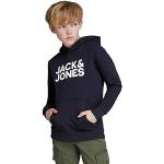 Marine-blauwe Jack & Jones Kinder hoodies  in maat 140 voor Jongens 