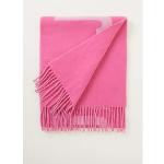 Jacquemus L'Echarpe sjaal van wol met logo 180 x 35 cm - Roze