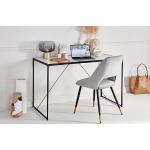 Jahnke Glam Desk SW/MARMOR WS bureau, hout, zwart, één maat