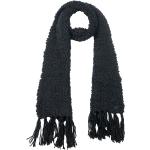 Zwarte Acryl Gebreide Gebreide sjaals  voor de Winter  in Onesize met Franje voor Dames 