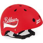 Janod - Bikloon - Red Helmet for Bike and Balance-Bike for Children - Size S Adjustable 47-54 cm - 11 Ventilation Holes - For children from the Age of 3, J03270