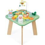 Janod - Jolie Prairie Activity Table - 7 Babyhood Activities - Multi-Game Wooden Table, Farm Theme - Fine Motor Skills Development and Musical Awakening - Water Based Paint - from 1 Year Old, J05327