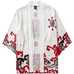 Casual Witte Jersey Stretch Kimono's  voor de Zomer  in maat XL voor Heren 