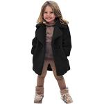 Zwarte Fleece Lange kinder winterjassen met motief van Vos voor Babies 