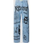 Blauwe Review All over print Jeans met print voor Heren 