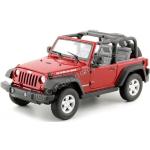 Jeep Wrangler, rood 2007 schaal 1:24 - metaal/kunststof - kant-en-klaar model Welly