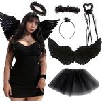 Sexy Zwarte Halloween-kostuums  voor een Kerstmis met motief van Engel 