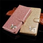 Roze Siliconen iPhone 8 Plus hoesjes type: Flip Case met motief van Koffie met Glitter voor Meisjes 