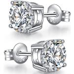Witgouden Zilveren 18K Diamanten oorbellen  voor een Valentijnsdag voor Dames 