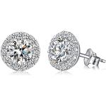 Witgouden Zilveren 18K Diamanten oorbellen  voor een Valentijnsdag voor Dames 