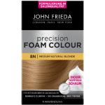 John Frieda Precision Foam Colour, Medium Blond, Permanente Kleuring in schuimvorm, Perfecte gelijkmatige afdekking, Voor 1 toepassing, Geel, 130 ml (1 stuk)
