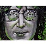 John Lennon Beatles Graffiti Spooky Grote Muur Art Print Canvas Premium Poster