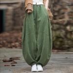 Groene Wollen Wijde pantalons  voor de Lente voor Dames 