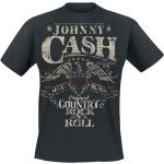 Rock Zwarte Johnny Cash Effen T-shirts Ronde hals  in maat XXL voor Heren 