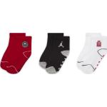 Jordan Icon Patches sokken met anti-slip voor baby's (0-9 maanden, 3 paar) - Rood