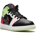 Streetwear Zwarte Rubberen Nike Jordan 1 Sneakers voor Kinderen 