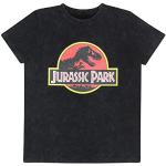 Jurassic Park Classic Red and Yellow Logo T-shirt, Kinderen, 116-170, Grey, Officiële Koopwaar