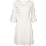 Bohemian Witte Lycra Stretch Bloemen Party jurken  in maat L voor Dames 