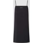 Zwarte Satijnen Calvin Klein Jeans Uitlopende jurken Vierkante hals  in maat S in de Sale voor Dames 