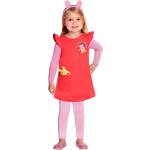 Rode Peppa Pig Kinder verkleedkleding met motief van Varken voor Meisjes 