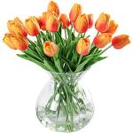 Oranje Kunststof Bloemen  Valentijnsdag decoratie met motief van Tulp 