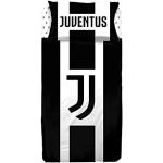 Juventus F.C. Beddengoedset voor eenpersoonsbed, 100% katoen, wit, zwart
