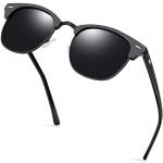Zwarte Metalen Vierkante zonnebrillen  in Onesize Sustainable voor Dames 