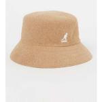 Kangol Bermuda bucket hoed met logoborduring - Donkerbeige
