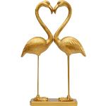 Moderne Gouden KARE DESIGN Standbeelden met motief van Flamingo 