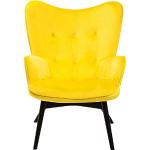 Moderne Gele Houten Gestoffeerde KARE DESIGN Design stoelen 