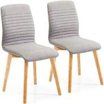 Moderne Grijze Massief Houten KARE DESIGN Design stoelen gefineerde 2 stuks 