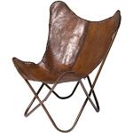Bruine IJzeren KARE DESIGN Vintage Antiek look Design fauteuils met motief van Vlinder 