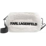Witte Lamsvel Karl Lagerfeld Crossover tassen 