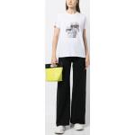 Witte Karl Lagerfeld T-shirts met opdruk Ronde hals Bio voor Dames 