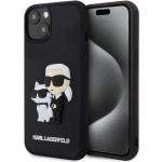 Zwarte Siliconen Karl Lagerfeld iPhone hoesjes type: Hardcase met motief van Katten voor Dames 