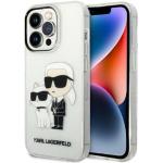 Karl Lagerfeld KLHCP14XHNKCTGT hoes voor iPhone 14 Pro Max 6,7 inch transparant hardcase Gliter Karl&Choupette
