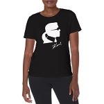 Zwarte Elasthan Handwas Karl Lagerfeld T-shirts met ronde hals Ronde hals  in maat S voor Dames 