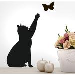 Zwarte Dieren muurstickers met motief van Katten 