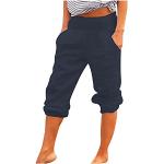Marine-blauwe Corduroy Camouflage Boyfriend jeans  in maat XL Geripte 2 stuks voor Dames 
