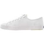 Keds Kickstart Lea. White/Blue Sneakers voor dames, wit, 39 EU