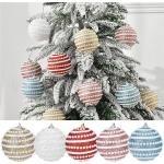 Witgouden Kerstballen met motief van Ornament 