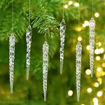 Transparante Acryl Kersthangers met motief van Ornament 
