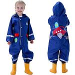 Blauwe Polyester Kinder softshell jassen met motief van Vliegtuigen voor Babies 