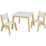 KidKraft 27025 witte, moderne houten tafel met 2 stoelen, voor kinderen. Meubels voor de kinderspeelkamer of slaapkamer