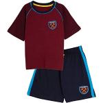 Kids West Ham United FC Korte Pyjama Jongens Premiership Voetbal Club Kit Shortie PJs Shorts + T-Shirt Set